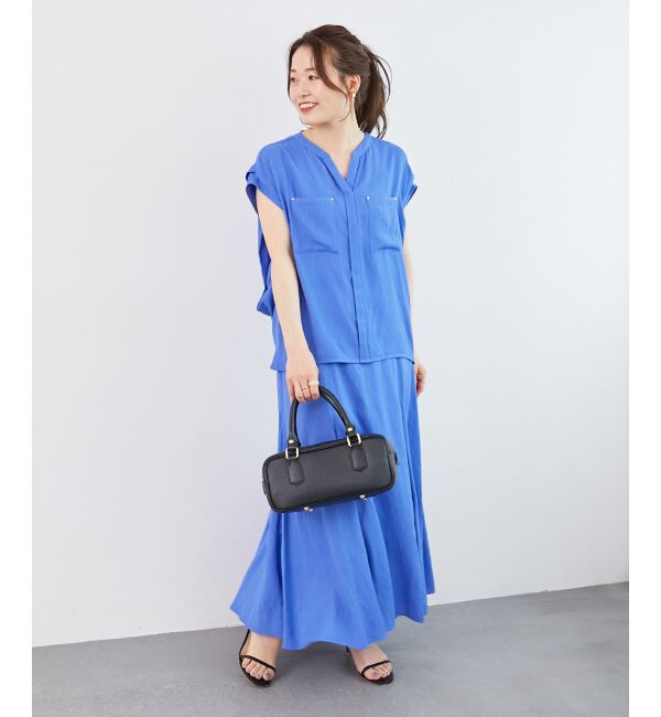  「《リラクシーな履き心地》リネンライクマーメイドスカート」|スカート|