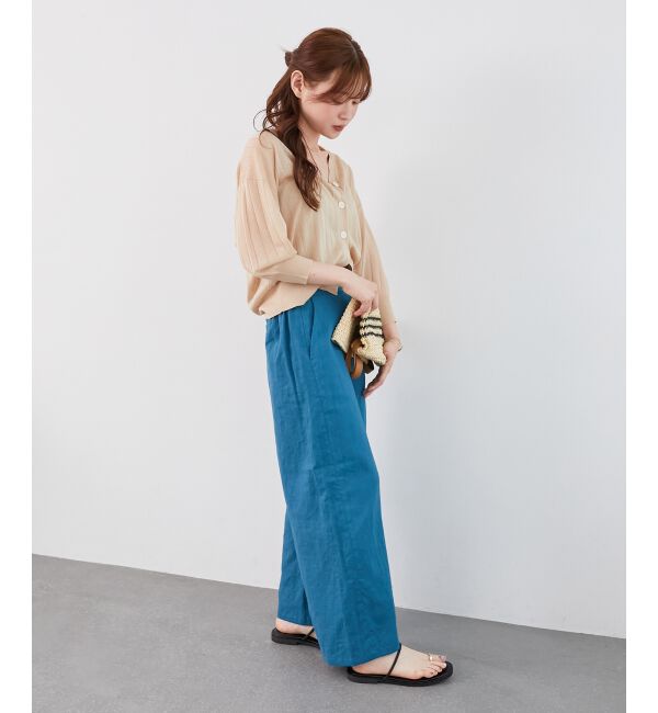  「《手洗い可能》シアーワイドリブラメVカーディガン」|カーディガン|