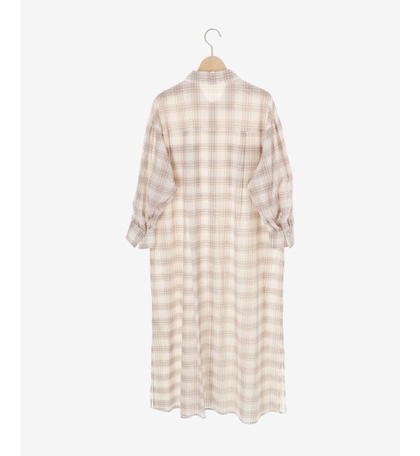  「シアーチェックシャツワンピース」|ワンピース|