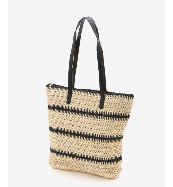  「《WEB限定アイテム》ラインボーダーペーパートートバッグ」|トートバッグ|