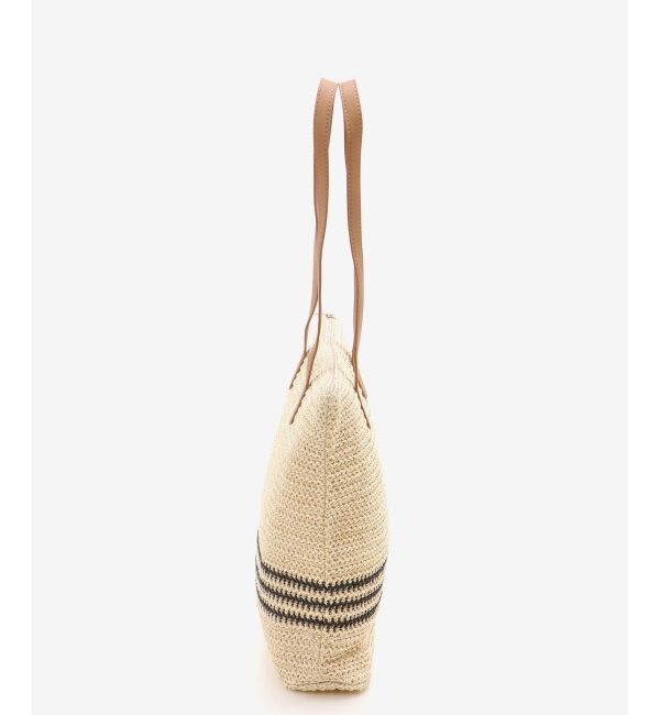  「《WEB限定アイテム》ラインボーダーペーパートートバッグ」|トートバッグ|