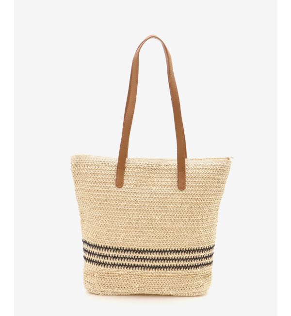  「《WEB限定アイテム》ラインボーダーペーパートートバッグ」|トートバッグ|