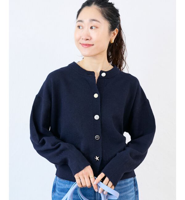  「ビジューボタンカーディガン」|カーディガン|