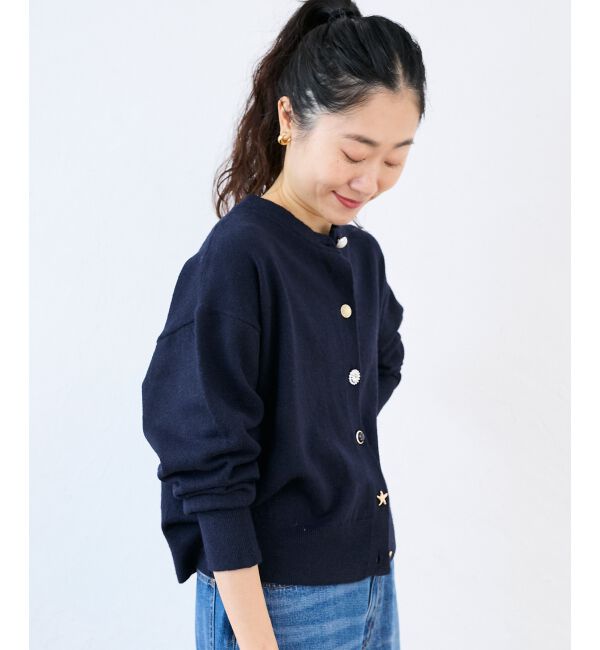  「ビジューボタンカーディガン」|カーディガン|