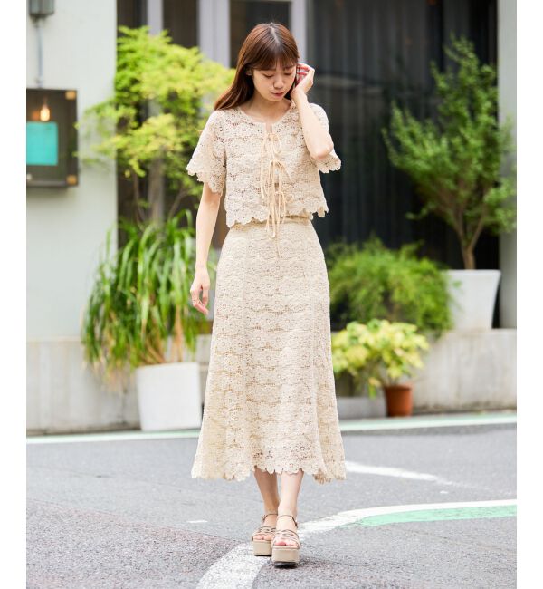 MAJESTICLEGON「クロシェロングスカート」|スカート|