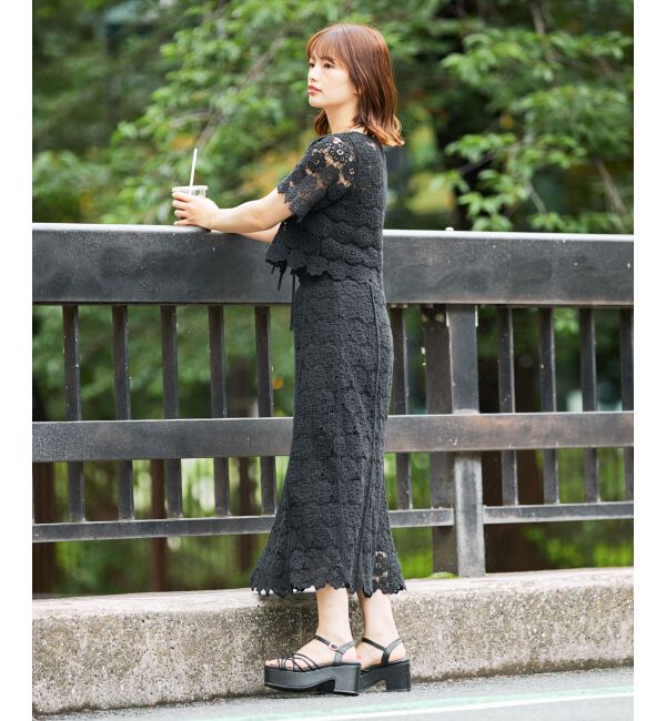 MAJESTICLEGON「クロシェロングスカート」|スカート|