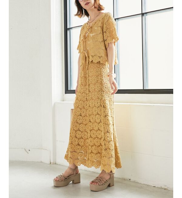 MAJESTICLEGON「クロシェロングスカート」|スカート|