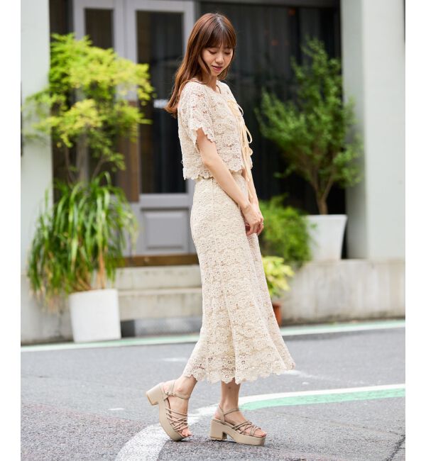 MAJESTICLEGON「クロシェロングスカート」|スカート|