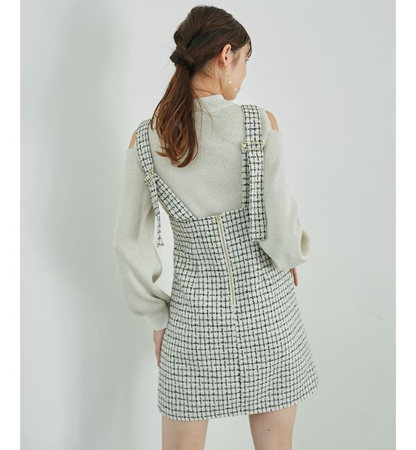 MAJESTICLEGON「前後2wayミニジャンスカ」|ジャンパースカート|