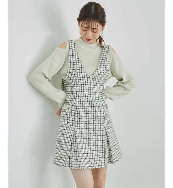 MAJESTICLEGON「前後2wayミニジャンスカ」|ジャンパースカート|