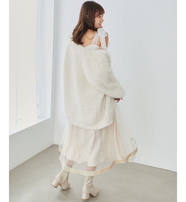 MAJESTICLEGON「カップ付肩リボンシャーリングキャミ」|キャミソール|