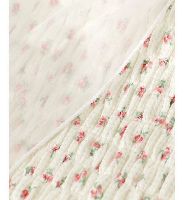 MAJESTICLEGON「カップ付肩リボンシャーリングキャミ」|キャミソール|