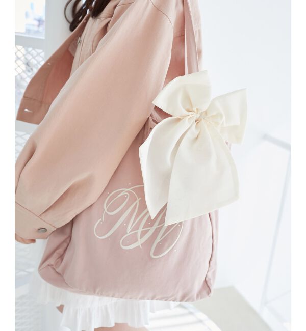 MAJESTICLEGON「リボンモチーフセットロゴトートバッグ」|トートバッグ|