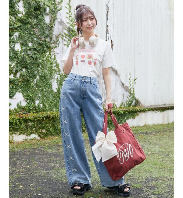 MAJESTICLEGON「リボンモチーフセットロゴトートバッグ」|トートバッグ|