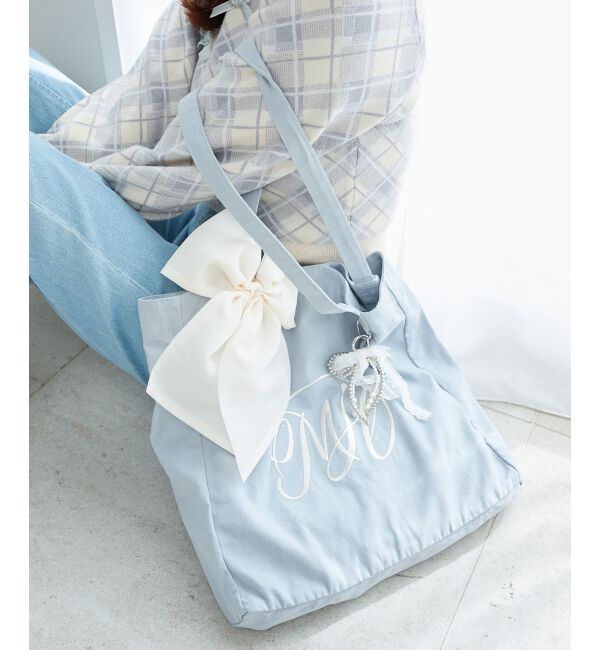 MAJESTICLEGON「リボンモチーフセットロゴトートバッグ」|トートバッグ|