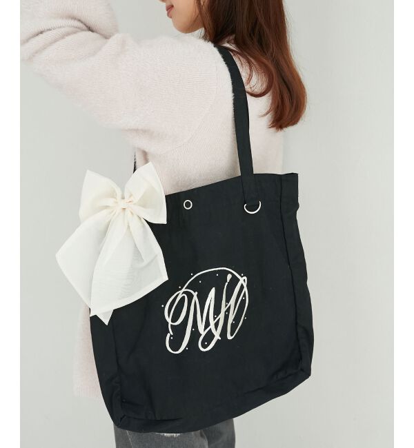 MAJESTICLEGON「リボンモチーフセットロゴトートバッグ」|トートバッグ|