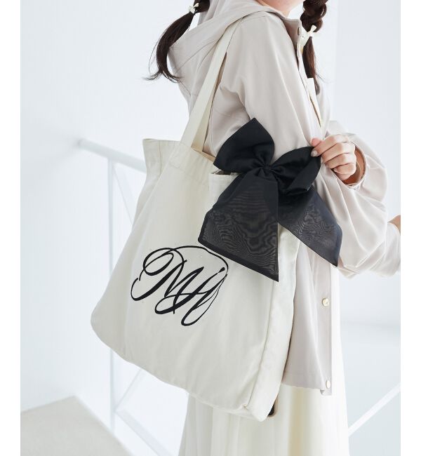 MAJESTICLEGON「リボンモチーフセットロゴトートバッグ」|トートバッグ|