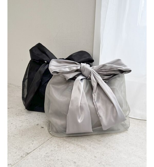 MAJESTICLEGON「リボンチュールミニバッグ」|ハンドバッグ|