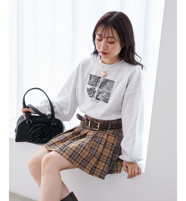 MAJESTICLEGON「太ベルトプリーツミニスカート」|スカート|