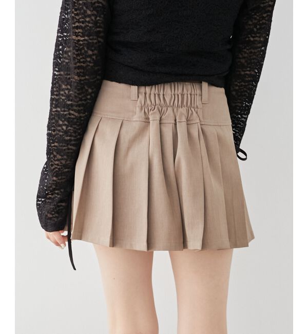 MAJESTICLEGON「太ベルトプリーツミニスカート」|スカート|