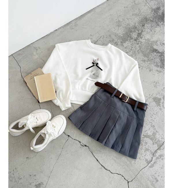 MAJESTICLEGON「太ベルトプリーツミニスカート」|スカート|