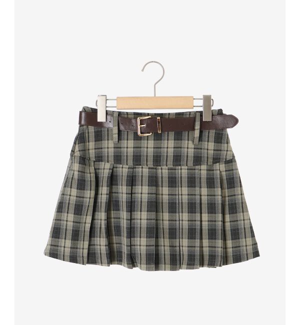 MAJESTICLEGON「太ベルトプリーツミニスカート」|スカート|