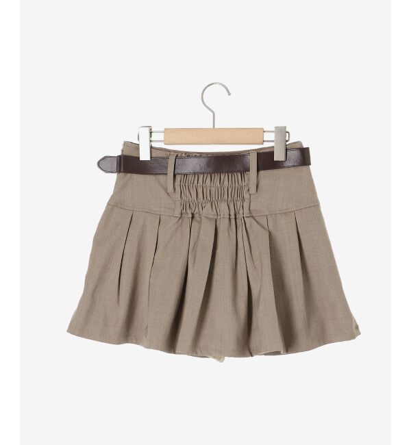 MAJESTICLEGON「太ベルトプリーツミニスカート」|スカート|