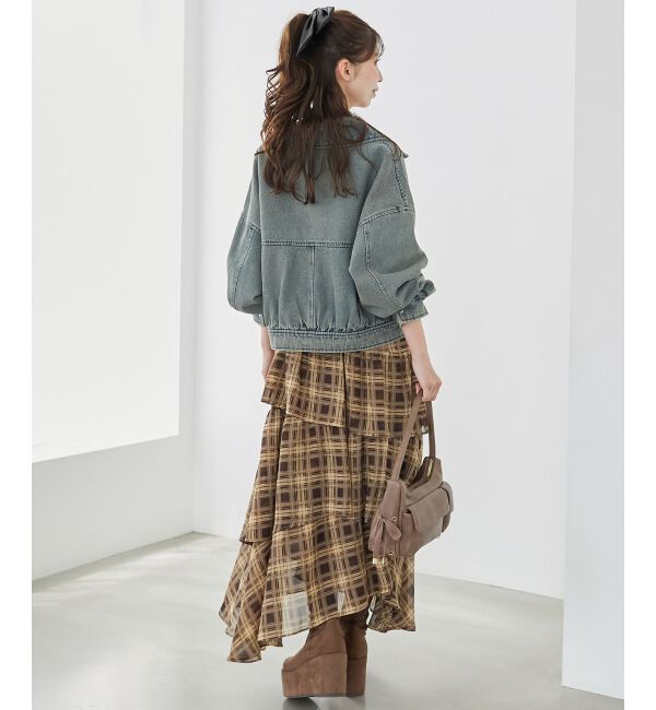 MAJESTICLEGON「エアリーイレヘムティアードスカート」|スカート|