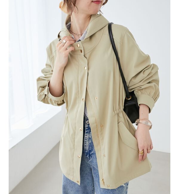 MAJESTICLEGON「ウエストきゅっとミディブルゾン」|ブルゾン・スタジャン|カーキグリーン