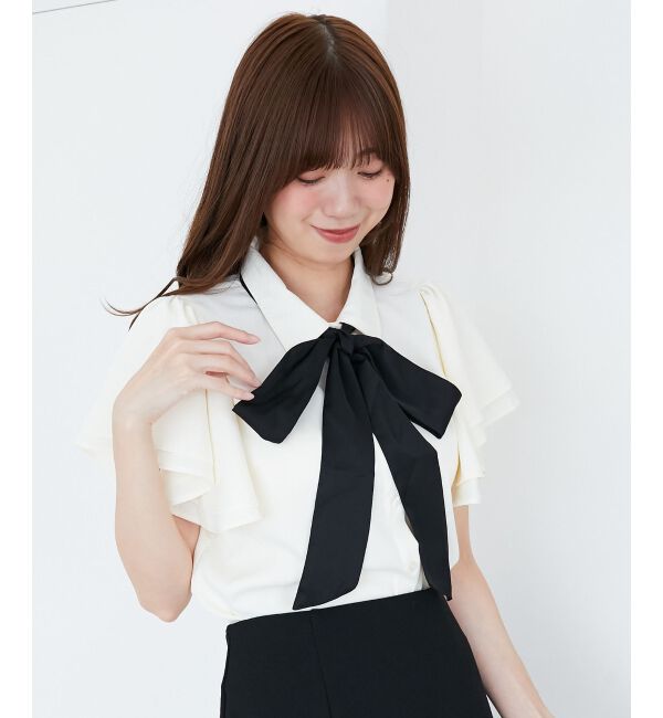  「2wayフリルスリーブブラウス」|シャツ・ブラウス|