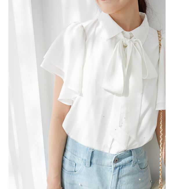  「2wayフリルスリーブブラウス」|シャツ・ブラウス|