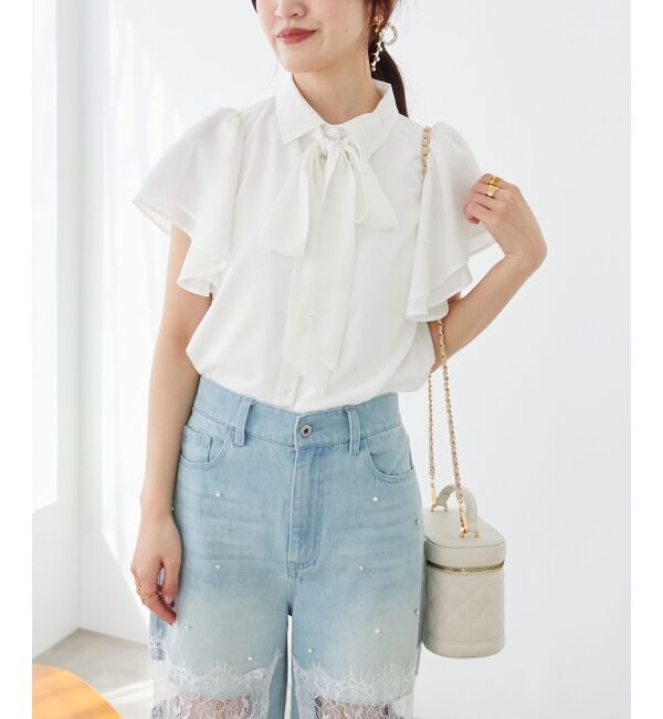  「2wayフリルスリーブブラウス」|シャツ・ブラウス|