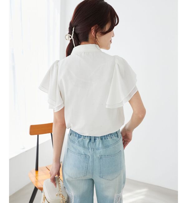  「2wayフリルスリーブブラウス」|シャツ・ブラウス|