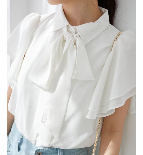  「2wayフリルスリーブブラウス」|シャツ・ブラウス|