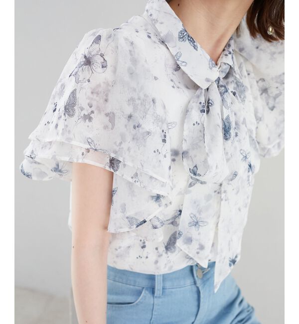  「2wayフリルスリーブブラウス」|シャツ・ブラウス|