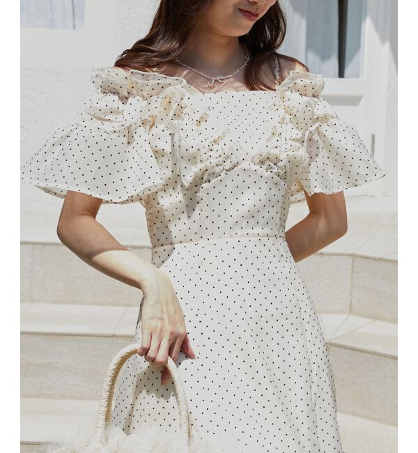  「バックレースアップフリルワンピース」|ワンピース|