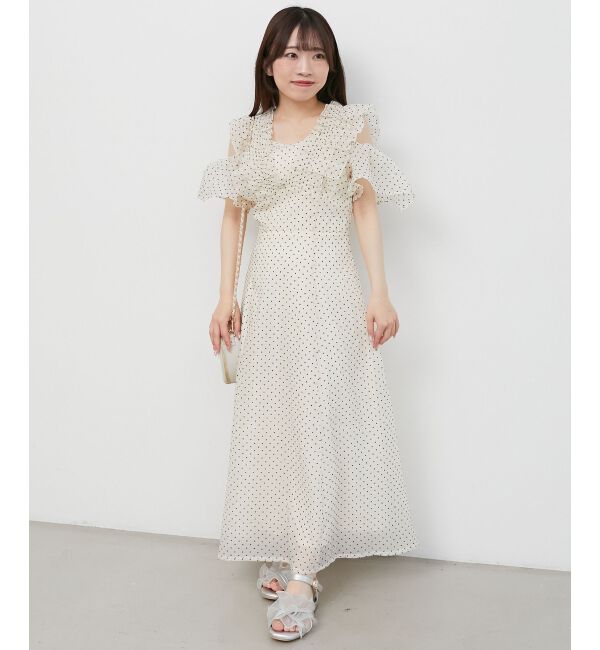  「バックレースアップフリルワンピース」|ワンピース|