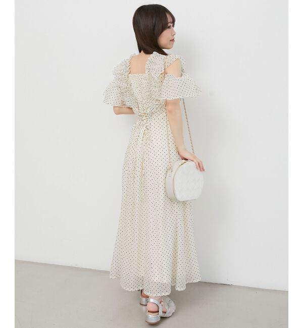  「バックレースアップフリルワンピース」|ワンピース|