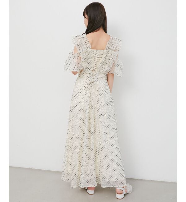  「バックレースアップフリルワンピース」|ワンピース|