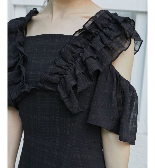  「バックレースアップフリルワンピース」|ワンピース|