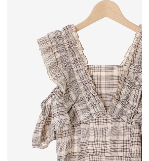  「バックレースアップフリルワンピース」|ワンピース|