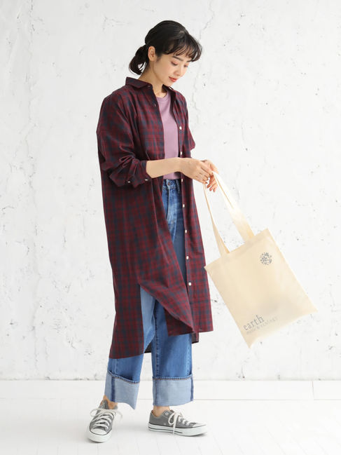 earth music&ecology「earth music&ecologyエコバッグ(平袋)」|ハンドバッグ|