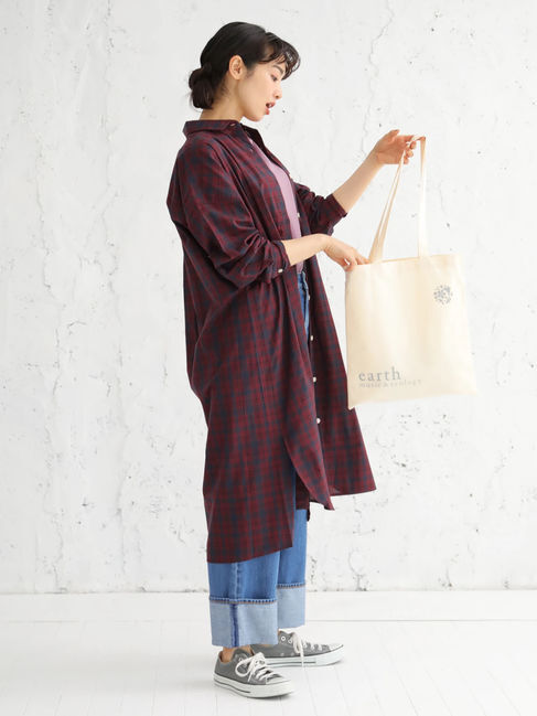 earth music&ecology「earth music&ecologyエコバッグ(平袋)」|ハンドバッグ|