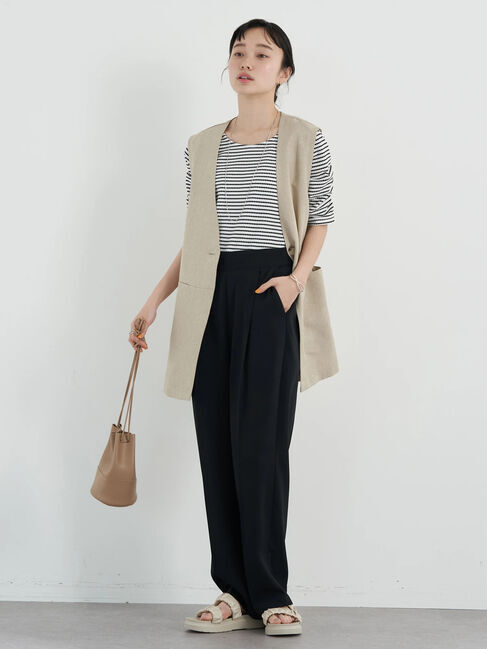 earth music&ecology「パワショル ボーダートップス」|Tシャツ・カットソー|