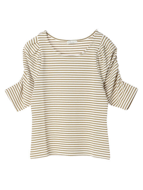 earth music&ecology「パワショル ボーダートップス」|Tシャツ・カットソー|