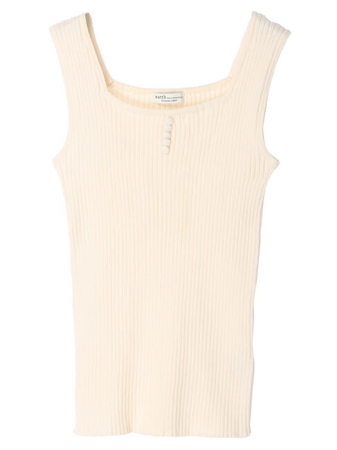 earth music&ecology「釦付きスクエアニットタンクトップ」|その他|
