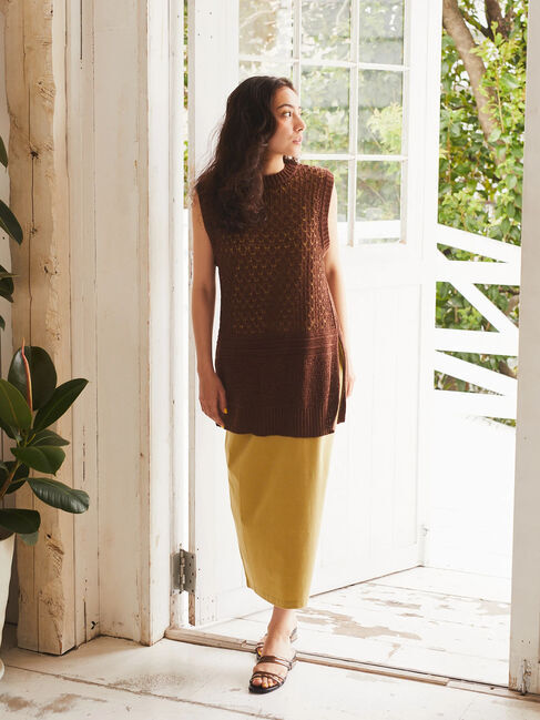 earth music&ecology「テープヤーンニットベスト」|ニット・セーター|