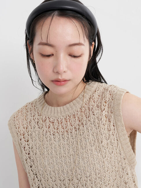 earth music&ecology「テープヤーンニットベスト」|ニット・セーター|