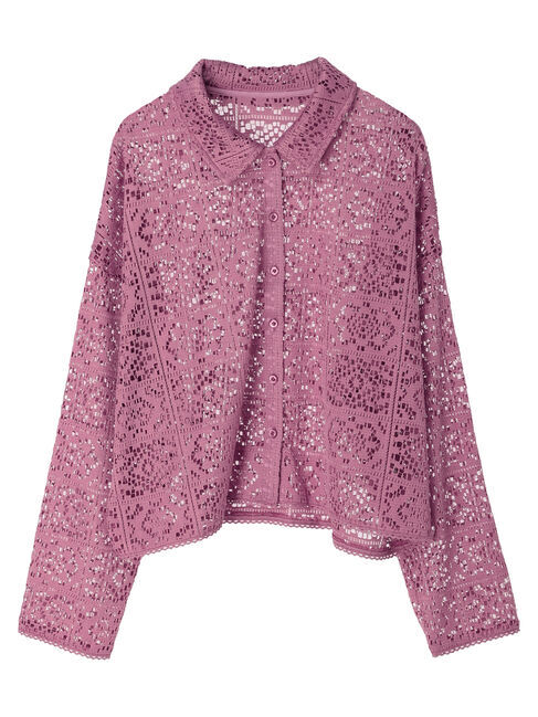 earth music&ecology「ショート丈レースシャツ」|シャツ・ブラウス|