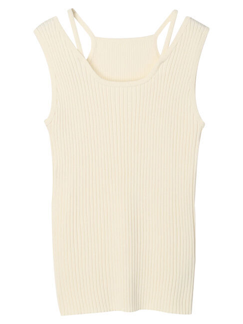 earth music&ecology「リサイクルポリエステルブレンドニットタンクトップ」|その他|